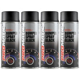 4X Promatic Bumperspray Black Spray Paint 400ml Spray Paint